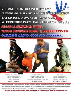 Filipino Martial Arts - Special Knife Defense Seminar Fundraiser for the Philippines, Hollywood, Florida USA. Nov 30th, 2013